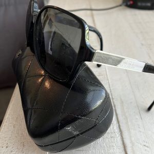 Chanel black oversized sunglasses